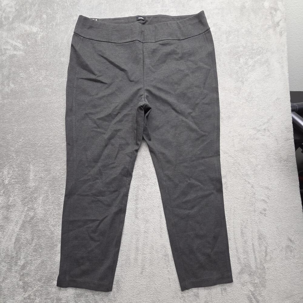 Express Ponte Pants Womens 2XL Gray Dress Tapered Pull-On Stretch Pockets